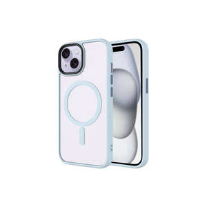 Coque en silicone mate Netzy Blue compatible avec la recharge sans fil MagSafe pour iPhone 15 14 Plus 5G 4G - A34 A55 A13 A14 - Product Image 2