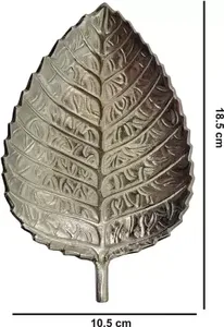 Plateau pour fruits secs en aluminium Pure Home and Living Feuille d'aluminium Plat de service vintage - Product Image 2