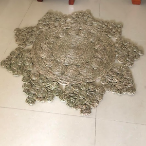 Alfombra de Piso de Pasto Marino Tejida Naturalmente, Alfombra Duradera Hecha a Mano para Sala de Estar - Product Image 4
