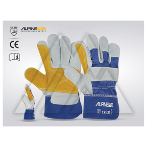 Guantes de trabajo de aparejo canadiense de alta resistencia Nuevo estilo Forro de algodón de cuero canadiense Guantes de seguridad industrial para transporte de jardinería - Product Image 4