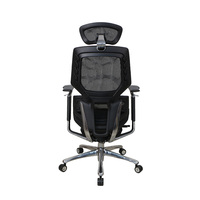 Chaise de bureau ergonomique moderne en maille avec appui-tête et soutien lombaire réglables