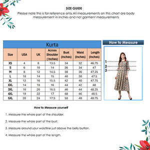 Anarkali kurta ผ้าคอตตอนพิมพ์ลายดอกไม้ผ้านุ่มใส่สบายหรูหราชาติพันธุ์เหมาะสำหรับการใช้งานในชีวิตประจำวันที่มีสไตล์และแบบดั้งเดิม - Product Image 6