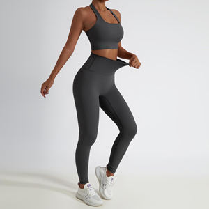 Conjunto de Yoga para Mujer de Alta Calidad, Color Sólido, Transpirable, con Logotipo Personalizado, Marca Privada para Gimnasio, Fitness y Prácticas de Yoga - Product Image 5