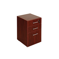 Ensemble de bureau de direction moderne en mélamine MDF noyer foncé 1600 mm avec meuble de rangement verrouillable pour usage commercial et corporatif