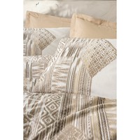 Ensemble de housse de couette double Amara Caramel Cotton Box Ethnic Ranforce avec motif géométrique pour usage domestique