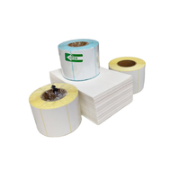 Échantillon d'usine gratuit, étiquettes en papier thermique amovibles, 58*40mm 80*60mm, résistantes au froid, PET écologiques, durables