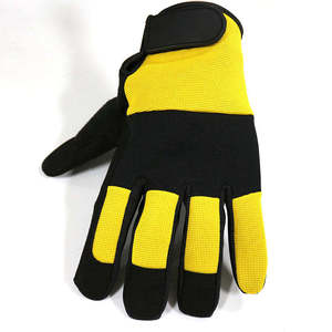 Gants de mécanicien imperméables et antidérapants respirants à double paume Gants de mécanicien en cuir pour le travail mécanique Doublure en coton Pakistan - Product Image 5