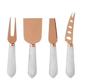 Meilleure qualité en laiton coupe-fromage couteaux fourchette ensemble résine poignée pour hôtel ustensiles de cuisine dessus de table gâteau serveur ensemble 3 pièces ensemble - Product Image 6