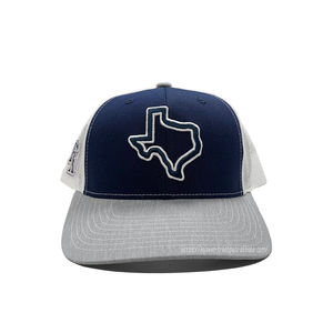 Logo personnalisé et couleur 2 tons structurés blanc maille camionneur chapeau, Texas Sport chapeau pour les Américains, meilleurs vêtements de plein air, fabriqué au Vietnam - Product Image 1