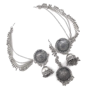 Pendientes de plata estilo bohemio Bahubali con diseño de campana de aleación y estilo bohemio para fiestas - Product Image 3