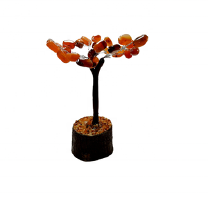 Viruta de cristal natural, Ágata cornalina roja, alambre envuelto, árbol de la vida, piedra, árbol, viruta de cristal, piedra preciosa curativa, regalos de decoración - Product Image 5