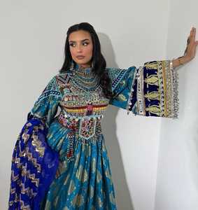 New Afghan Kuchi Tribal Women Dresses 100% High Quality Wedding Bridal Dress Lace Tassels Decoration Afghani Women's Clothing - Product Image 2