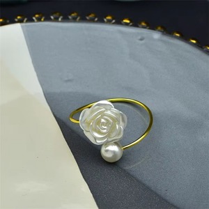 Servilletero de flor blanca, accesorio de Decoración de mesa elegante para el hogar, comedor, boda y fiesta, diseño Floral y elegante - Product Image 6