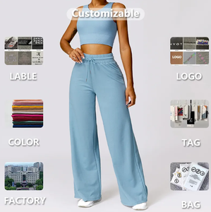 Conjunto de Fitness para Yoga y gimnasio para mujer de alta calidad, Top corto de manga larga con costuras, mallas transpirables de cintura alta, nuevo entrenamiento de moda - Product Image 5