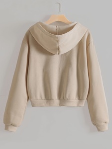 Nuevas sudaderas con capucha beige para mujer, diseño liso, venta al por mayor, sudaderas con capucha personalizadas con logotipo, sudaderas con capucha para mujer con bolsillos - Product Image 2