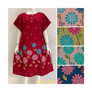 Beau motif floral femmes surdimensionné Daster robe à manches courtes maison salon porter des vêtements de nuit quotidiens à vendre - Product Image 4