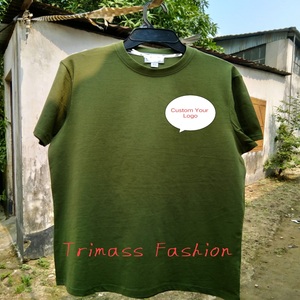 เสื้อยืดผ้าฝ้ายคอกลมแขนสั้นสำหรับผู้ชายเสื้อยืดพิมพ์โลโก้ส่วนตัวมาตรฐาน - Product Image 1