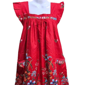 ชุดเดรสลำลองผ้าฝ้ายสำหรับผู้หญิง |   ชุดนอนสไตล์บาติกไทย แขนระบาย มีกระเป๋า |   ชุดอยู่บ้านที่ใส่สบาย - Product Image 1