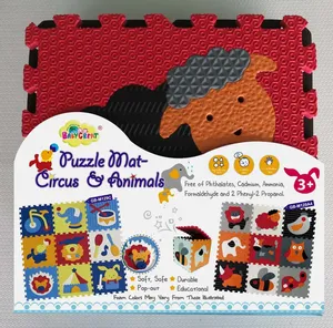 Tapis de jeu lavable en mousse EVA durable de 10mm d'épaisseur pour enfants de 3 ans et plus avec motif animal pour la maison et l'extérieur - Product Image 3