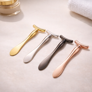 Custom Laser <b>Engraved</b> logo Cosmetic Beauty <b>Tool</b> Metal Eye Cream Massage Applicator - Product Image 6