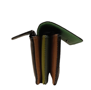 Venta caliente negro bohemio cuero genuino Cartera de mujer de alta calidad RFID moneda Multi-tarjetero cremallera larga poliéster caramelo - Product Image 3