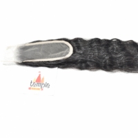 Extensions de cheveux humains indiens bruts, closure 2*6, 100% naturels, couleur naturelle, Remy vierge, double trame, lisses comme des baguettes, 10-32 pouces