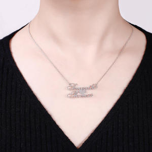 Jeulia Always Remember Personalized <b>Name</b> Necklace-Gold Plated Stainless Steel Heart & Butterfly Diamond <b>Chain</b> - Product Image 4