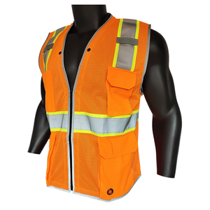 เสื้อกั๊กสะท้อนแสง Hi-Vis แบบสั่งทำสำหรับคนงานก่อสร้าง - Product Image 2