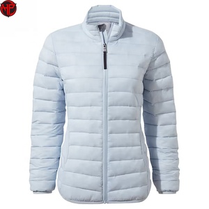 Doudoune légère matelassée pour femme, alternative au duvet, col montant, fermeture éclair, coupe droite, veste d'hiver pour femme - Product Image 3