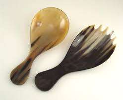 Service à salade en corne de buffle véritable de taille personnalisée de qualité supérieure ensemble de couverts de cuisine et de vaisselle exquis ustensile de service - Product Image 2