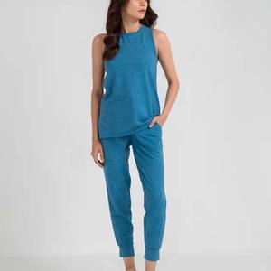 Camisetas sin mangas de algodón/Pakistán de talla grande para mujer de fibra de bambú, camisetas sin mangas de cuello alto, camisetas sin mangas para gimnasio, entrenamiento físico para mujer - Product Image 5