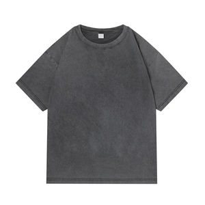 Fabricant OEM de luxe de haute qualité 100% coton 220 Gsm vierge goutte épaule séchage rapide Vintage lavé à l'acide surdimensionné tricoté - Product Image 3