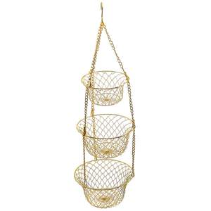 Soporte de cesta de frutas de metal de aspecto vintage perfecto para cocinas de estilo rural y Decoración elegante de frutas de mesa - Product Image 5