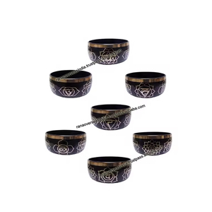 Alto a pedido, el mejor cuenco de sonido de latón de siete Chakras en Color negro para la curación de la atención plena y el equilibrio de Chakra - Product Image 2