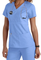 Blusa Médica de Jersey de Algodón y Poliéster de la Mejor Calidad para Mujer, Uniforme de Doctora, Talla y Color Personalizados, para Uso Hospitalario