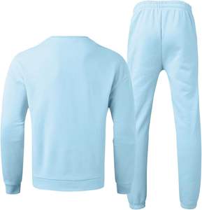 Nueva moda Color sólido ligero invierno Casual Atlético Jogger deportes chándal tela 100% poliéster hombres chándal - Product Image 2