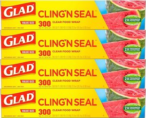 Glad Cling N Seal Plastic Food Wrap, rollo de 300 pies cuadrados-Paquete de 4 - Product Image 6