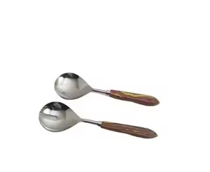 Juego de Servidores de Ensalada con Mango de Hoja, Acabado Plateado/Dorado, Ecológico, Apto para Lavavajillas, Diseño Elegante y Duradero para Servir en la Mesa, Regalos - Product Image 5