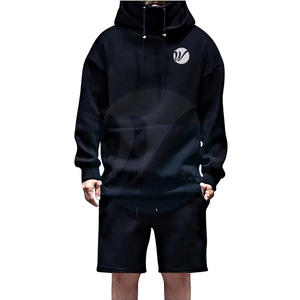Vêtements d'hiver personnalisés pour hommes Hoodies Short Set Apparel Clothing New Design Men Hoodies Short Set - Product Image 3