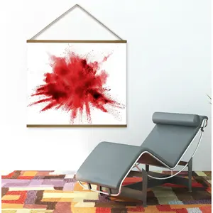 Paire de rails magnétiques en MDF naturel de 92,5 cm pour affiches murales - Product Image 4