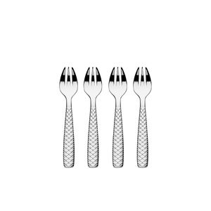 Ensemble de fourchettes en argent pour Restaurant de mariage, pas cher, vaisselle, ensemble de fourchettes à fruits avec poisson, design de coupe arrière, poignée d'extrémité, ensemble de fourchettes à fruits - Product Image 2