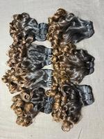 Extensions de cheveux humains bouclés indiens Remy double trame, 100g, boucles rebondissantes, pour tissage