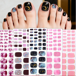 Bandes de gel pour ongles et orteils, couleur unie, style français, pour usage domestique et quotidien, sans UV, pré-cuites, sans <span class=keywords><strong>lampe</strong></span> UV - Product Image 4