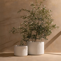Pots et jardinières en fibro-ciment d'origine vietnamienne pour balcon, jardin et décorations d'arbres