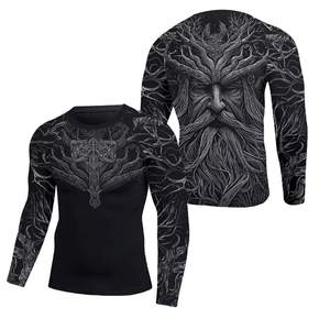 Unisex personalizado Digital impreso MMA Rash Guard diseño personalizado BJJ deportes gimnasio desgaste transpirable ligero Rashguard - Product Image 1