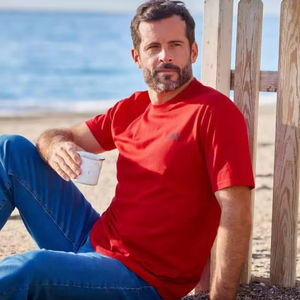 T-shirt vintage hip-hop surdimensionné en coton lourd de haute qualité pour hommes, 180 g/m², tricoté, taille plus - Product Image 2