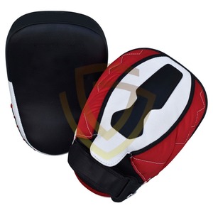 Almohadillas de enfoque de punzonado de cuero para kick boxing unisex, diseño personalizado, MOQ bajo impreso, precios baratos, almohadillas de enfoque, guantes de boxeo para artes marciales - Product Image 1