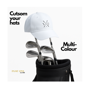 High Quality Golf Caps Design Custom Embroidery Logo 5 Panel Curved Brim Unstructured Golf Club Hats Sport and Outdoor Activity - Product Image 1