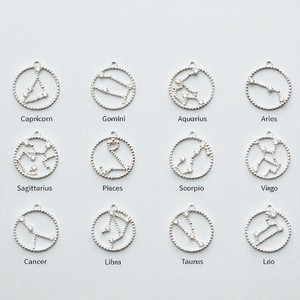 24 MM Twisted Wire Zodiac Capricorn Charms, Brass Horoscope Charm <b>Pendant</b> - Product Image 2