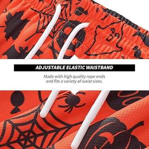 Shorts en polyester à maille solide en gros, taille plus, pour hommes, vintage, respirant, séchage rapide, fermeture à cordon, service OEM, avec poche - Product Image 4